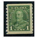Canada 1935 Coil stamp, 1c green, u/m. SG352