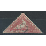 Cape of Good Hope 1853 1d Brick red with paper slightly blued, fine used with full 3 margins. SG3