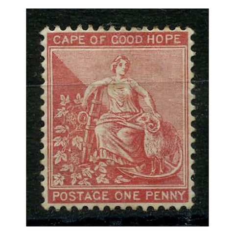 Cape of GH 1882-83 1d Rose-red, wmk CA, fine mtd mint, gum adhesion. SG41