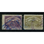 Colombia (SCADTA) 1921-23 3p, 5p Top vals, cds used, faulty, but presentable. SG27-28