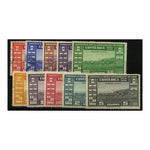 Costa Rica 1941 Central American+ Caribbean football championships, air values, 10-40c used, rest mtd mint, min