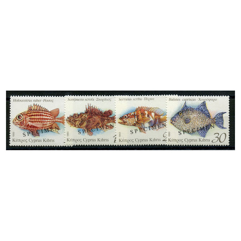 Cyprus 1993 Fish  u/m. SG837-40, SPECIMEN