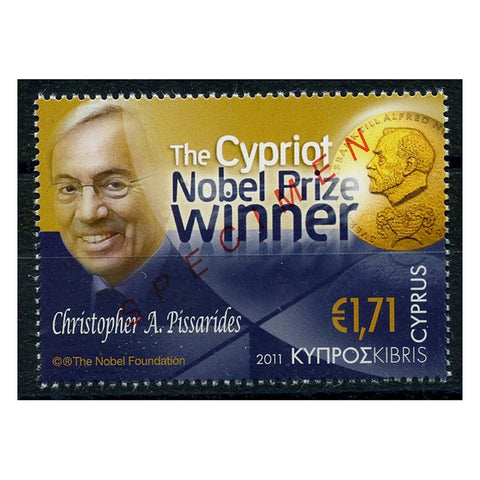 Cyprus 2011 Nobel Prize for Economics, u/m. SG1254 SPECIMEN