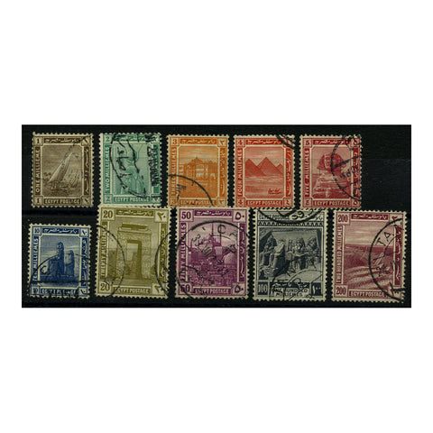 Egypt 1914 Pictorial definitive issue, cds used. SG73-82