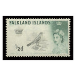 Falkland Islands 1962-66 1/2d Thrush, displaying 'H' flaw, cds used, minor stain. SG193ac
