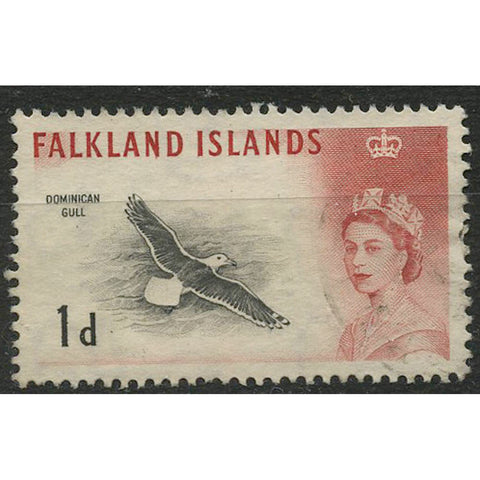 Falklands 1960-66 1d Dominican Gull, DLR ptng, fine used. SG194a
