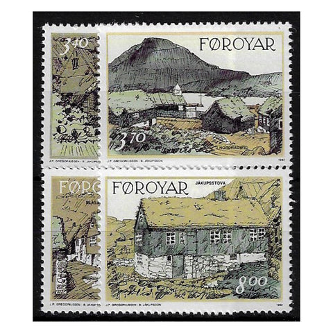 Faroe Is 1992 Old Houses, u/m. SG231-34