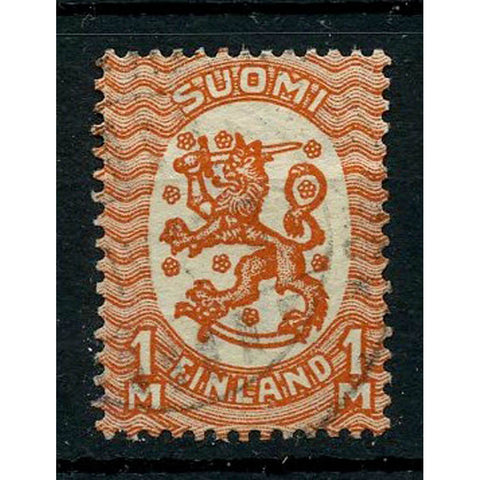 Finland 1925 1m Red-orange, fine cds used. Minute thin. SG206
