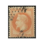 France 1863-70 40c Pale-orange, good to fine used. SG120
