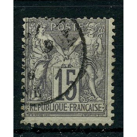 France 1876-85 15c Grey-lilac, cds used, couple of tone spots on rev. SG218
