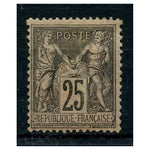 France 1877-90 25c Tablet definitive, type II, mtd mint. SG267.