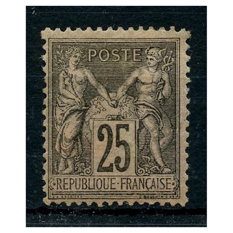 France 1877-90 25c Tablet definitive, type II, mtd mint. SG267.