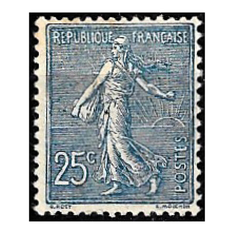 France 1903-04 25c Blue 'Sower,' mtd mint. SG318