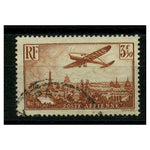 France 1936 Air 3f50 red-brown, fine cds used. SG539