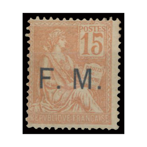 France 1903 15c F.M. (Military Post), fine mtd mint. SGM314