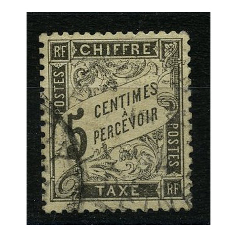 France 1882-92 5c Black, fine cds used. SGD283
