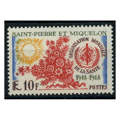 St Pierre & Miquelon 1968 WHO, u/m. SG449