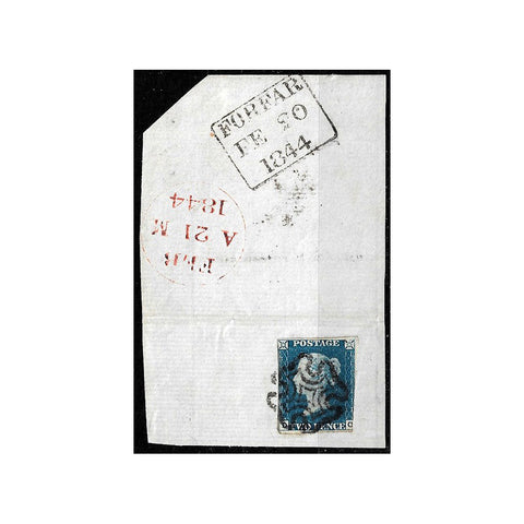 1840-2d-blue-2-margins-tied-to-attractive-fragment-with-black-mx-cancel-sg5