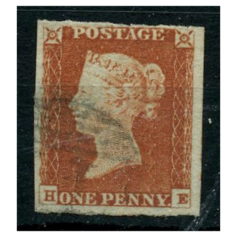 GB 1841 1d Red-brown, 4 margins, fine used with 1844 PM in black. SG8