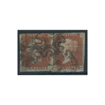 gb-1841-1d-red-brown-blued-ppr-horiz-pair-4-margins-black-mx-used-closed-tear-at-base-sg8