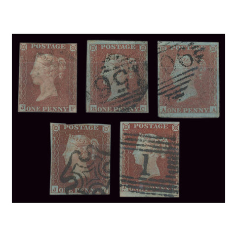 GB 1841 1d Red, all shades (less lake-red), good to fine used, a couple faulty. SG8-12 (less 11)