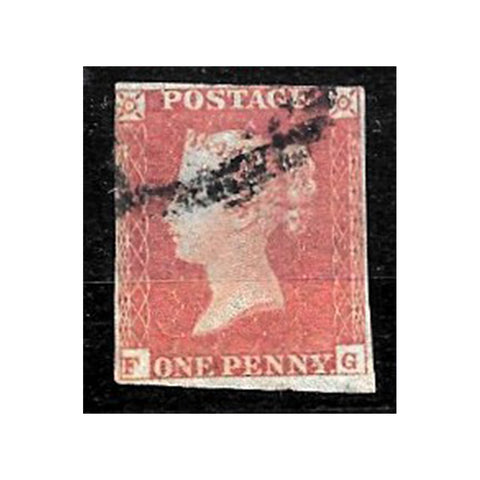 1841 1d Red-brown, inverted WMK, sound used. SG8wi