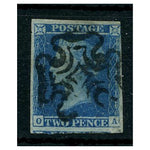 GB 1841-51 2d Blue, near 4 margins, fine used with Edinburgh type 4 MX cancel. SG14e