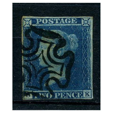GB 1841-51 2d Deep full-blue, 4 margins, fine used with Perth MX cancel. SG15e
