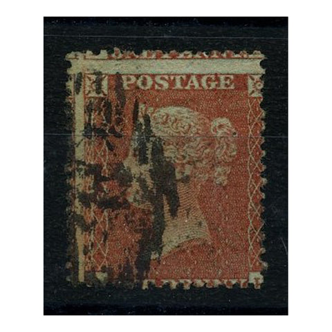 GB 1856-57 1d Brick-red, perf 14, wmk large crown, good used. SG30
