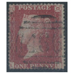 GB 1857-58 1d Rose-red, die II, perf 14, good to fine used. SG40