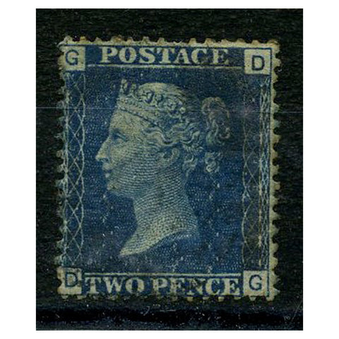 GB 1858-76 2d Deep-blue, thin lines, plate 15, fine used for type. SG47