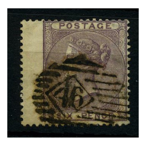 GB 1856-57 6d Deep-lilac, wmk emblems, wing marginal, fine used, adhesion on rev. SG69