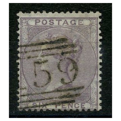 GB 1855-57 6d Pale-lilac, fine used. SG70