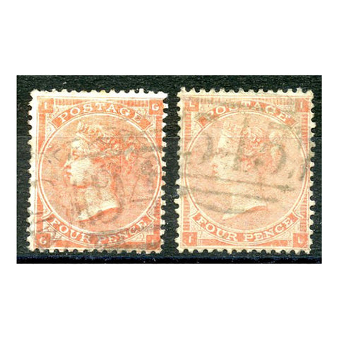 1863-64 4d Hairlines, type B, both shades good to fine used. SG81-82