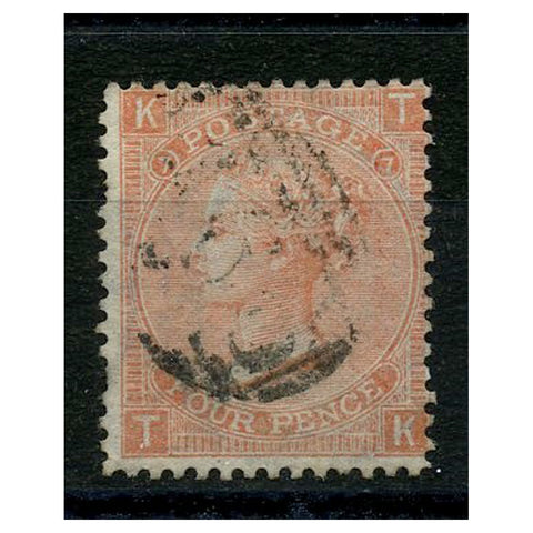 GB 1865-67 4d Dull-vermillion, plate 7, good to fine used. SG93