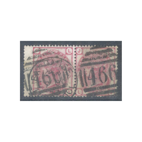 1868-80 3d Rose, plate 5, horizontal pair, good to fine used. SG103