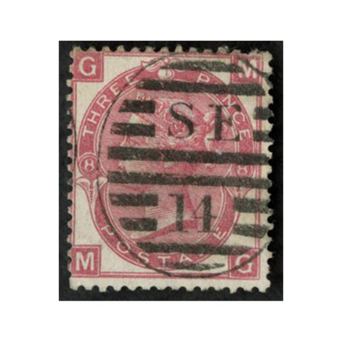GB 1872-80 3d Deep-rose, plate 8, good to fine used. SG103