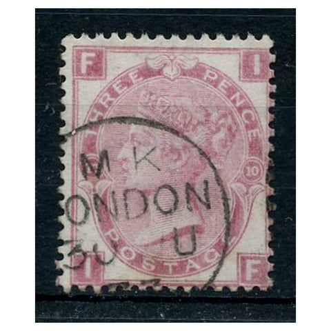 GB 1872-90 3d Rose, pl 10, good to fine cds used. SG103