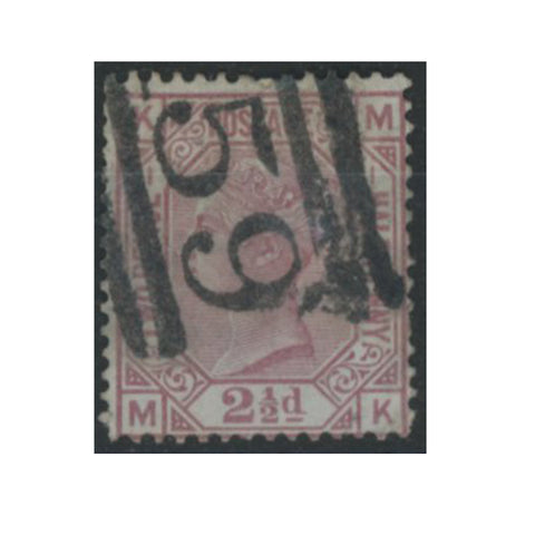 GB 1875-80 2-1/2d Rosy-mauve / white ppr, plate 1, good to fine used. SG139