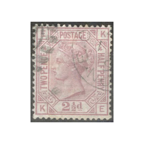 1876 2-1/2d Rosy-mauve, plate 4, fine used. SG141