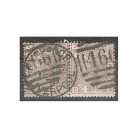 1878-80-2-1-2d-rosy-mauve-plate-11-horizontal-pair-good-used-sg141