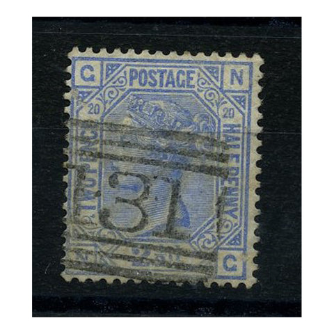 GB 1880 2-1/2d Blue, plate 20, fine used (for issue). SG142
