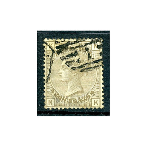 1880 4d Grey-brown, plate 17, fine used, thinned. SG154