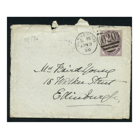 GB 1896 1d Lilac, used on cover Clevedon to Edinburgh, scarce 'Carlisle Sorting Tender' mark. SG172