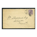 GB 1900 1d Deep-purple. used on cover from Shap to Penrith. SG173