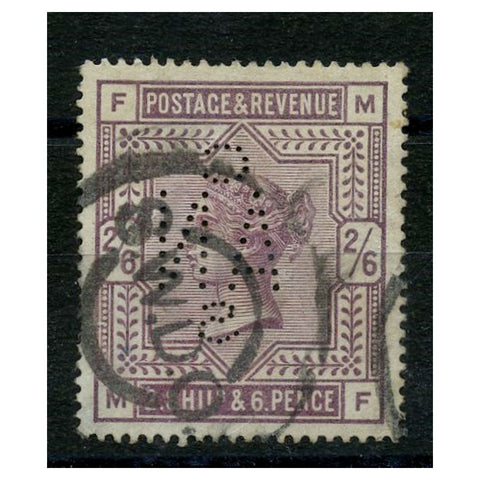 GB 1883-84 2/6d Lilac, perfin 'C/AN/S' (Army & Navy Cooperative Society), fine cds used. SG178