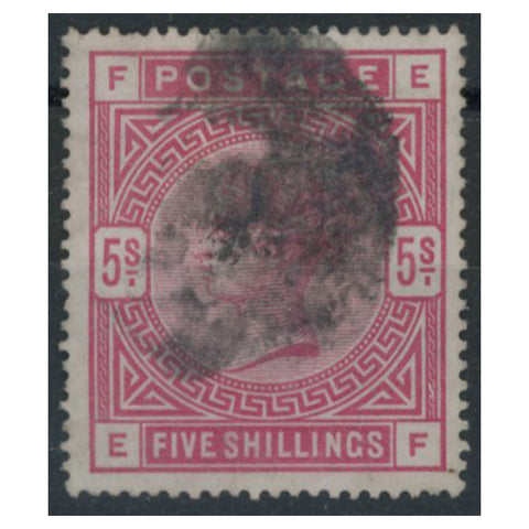 GB 1883-84 5/- Rose, good to fine used. SG180