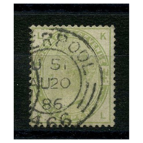 GB 1883-84 4d Dull-green, fine cds used. SG192