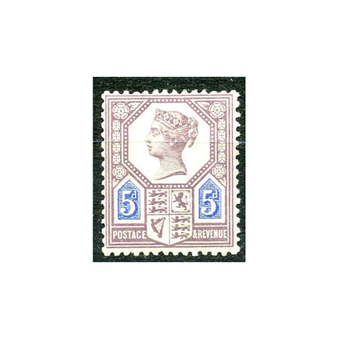 1888-92 5d Dull-purple & blue, die II, good to fine u/m. SG207a
