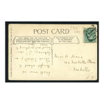 GB 1905 1/2d Blue-green, used on postcard with Birmingham type 2e cancel. SG216